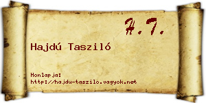 Hajdú Tasziló névjegykártya
